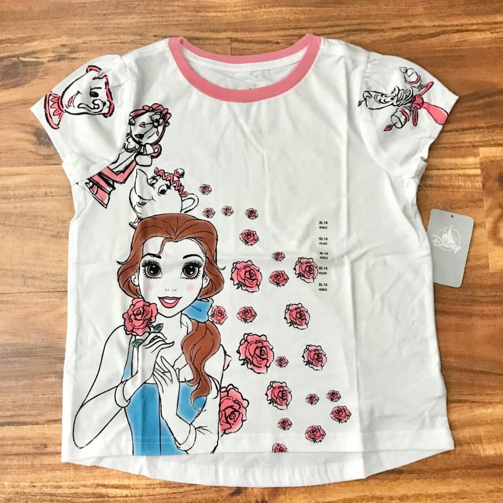 NWT Girls Disney Store Princess Belle Shirt